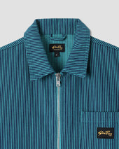 Zip Shirt (Blue/Teal Hickory)