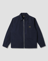 Zip Shirt (Navy Bedford)