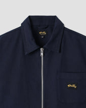Zip Shirt (Navy Bedford)