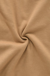 Cotton Cashmere Long Sleeve Zip-Up Hoodie Caramel