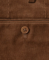 Cotton Pants Fine Wale Corduroy Single Pleat