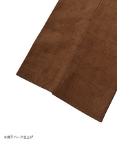 Cotton Pants Fine Wale Corduroy Single Pleat