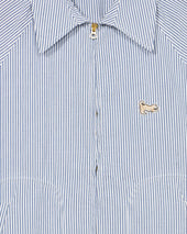 Zuma Giacca Con Zip In Cotone Gessato