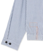 Zuma Giacca Con Zip In Cotone Gessato
