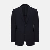 Navy Knitted London Blazer