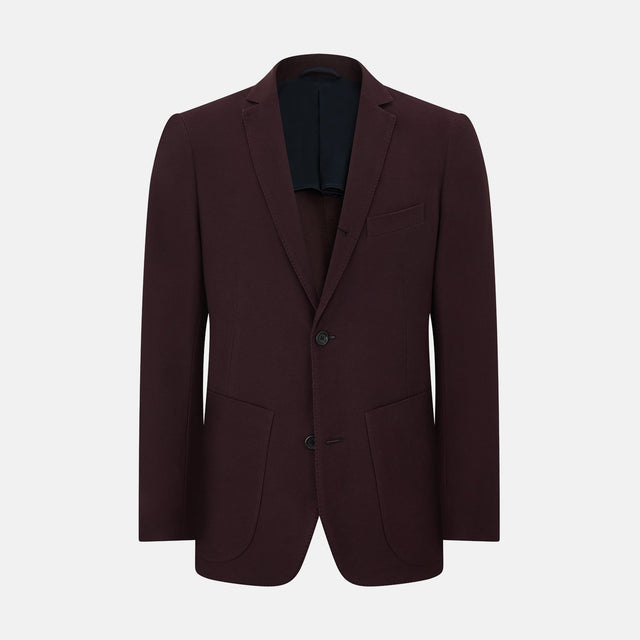 Burgundy Knitted London Blazer