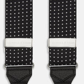 White Small Spot Adjustable Silk Braces