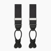 White Small Spot Adjustable Silk Braces