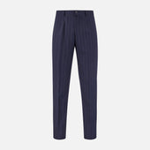 Navy Pinstripe Rupert Trousers