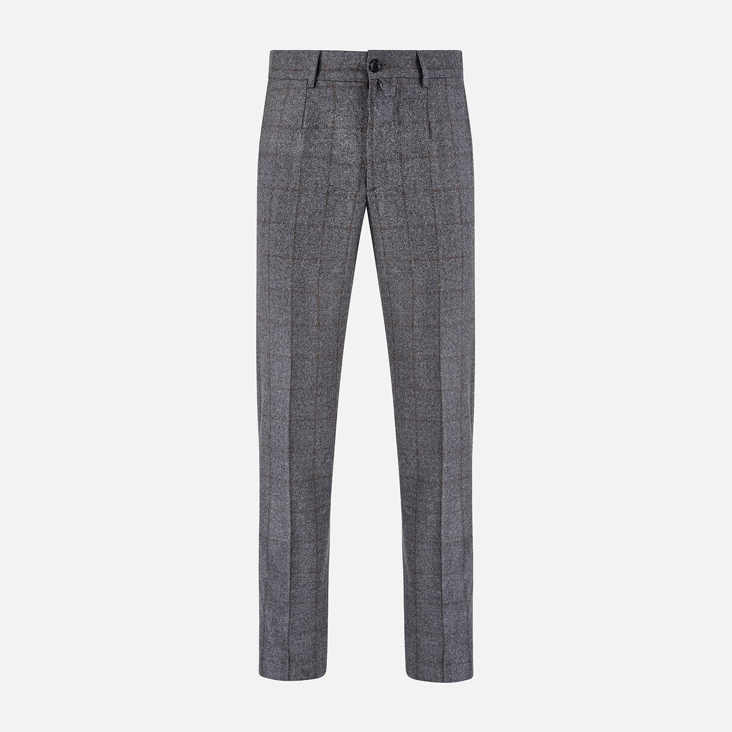 Grey And Brown Check Rupert Trousers