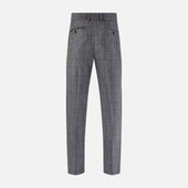 Grey And Brown Check Rupert Trousers