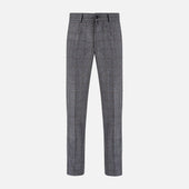 Grey And Brown Check Rupert Trousers