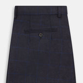 Checked Navy Rupert Trousers