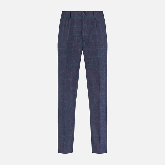 Midnight and Green Check Rupert Trousers