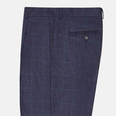 Midnight And Green Check Rupert Trousers