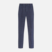 Midnight And Green Check Rupert Trousers