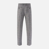 Grey And Red Check Rupert Trousers