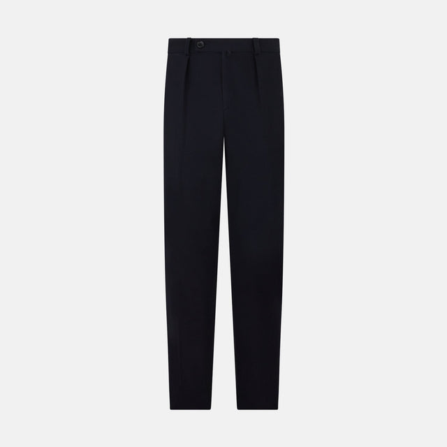Navy Knitted London Trousers