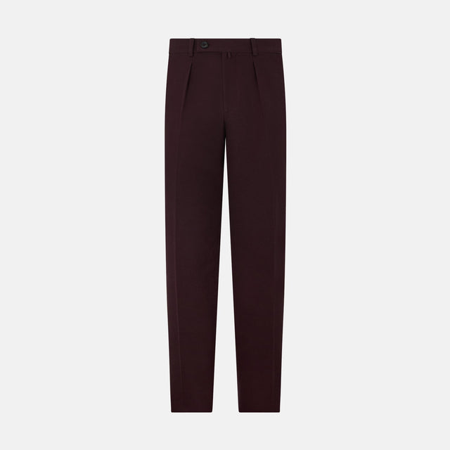 Burgundy Knitted London Trousers