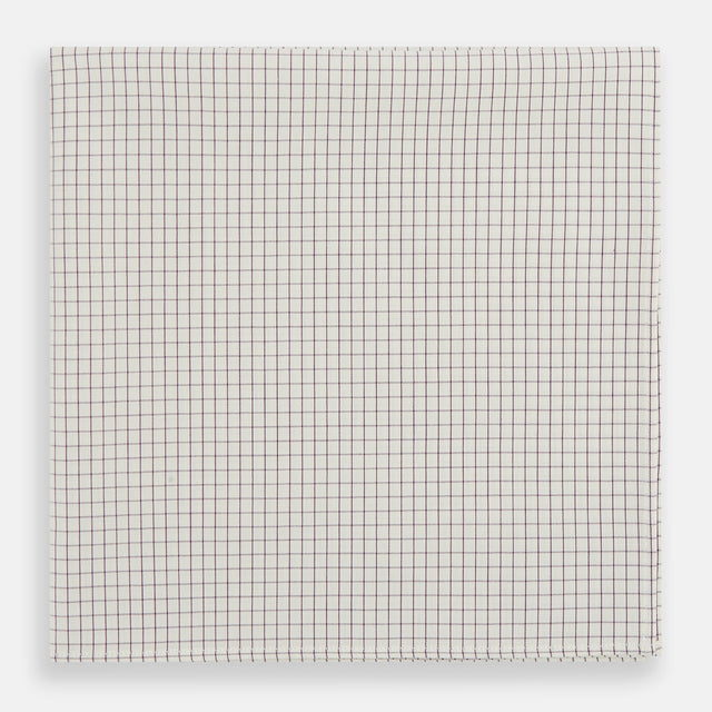 Purple Graph Check Handkerchief