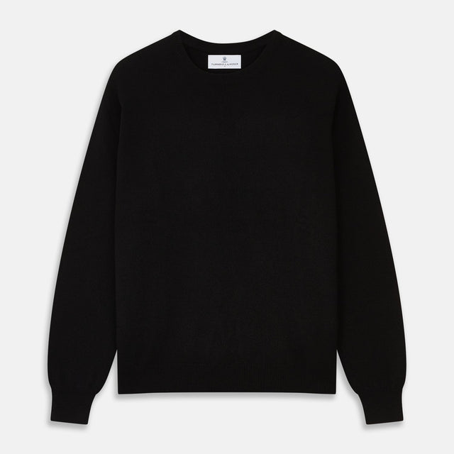 Black Crew Neck Cashmere Jumper