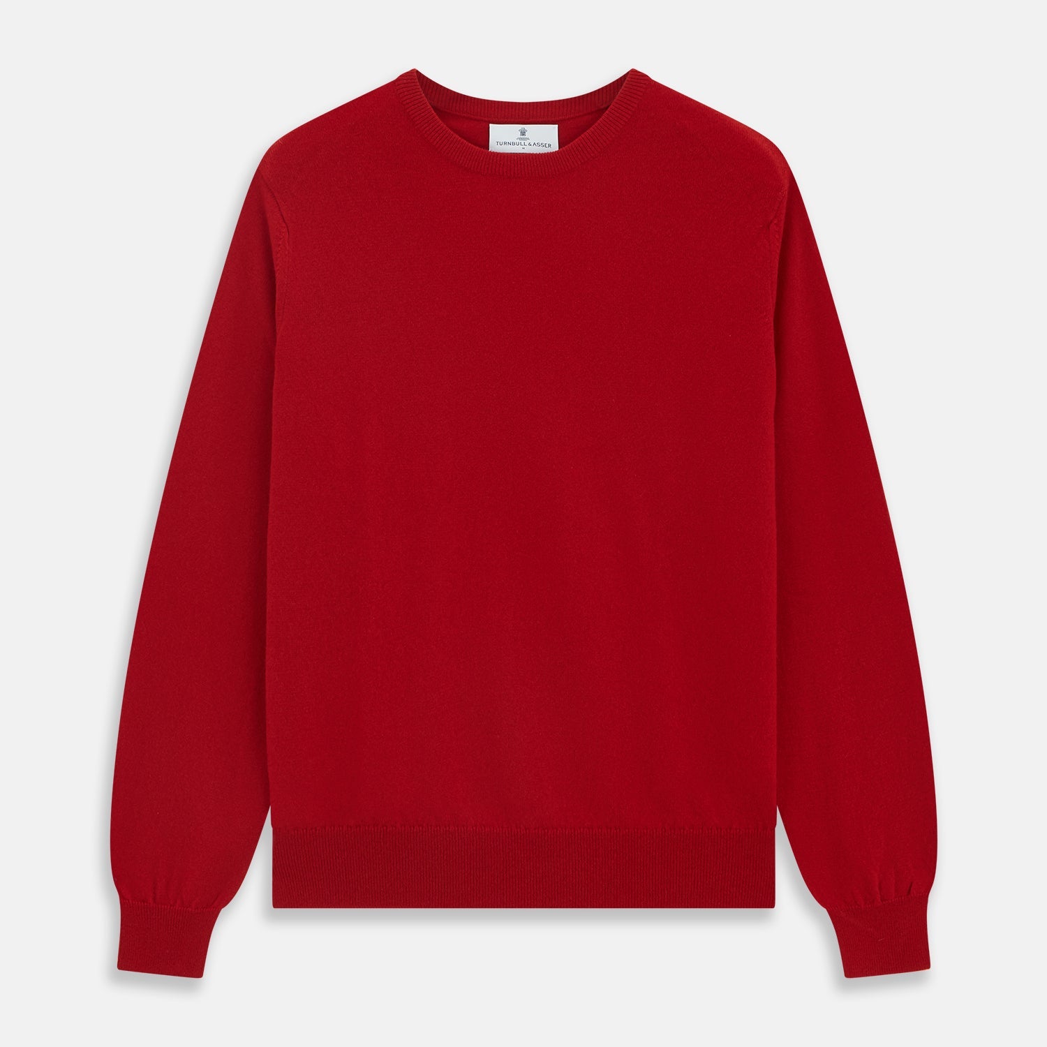 Deep Red Crew Neck Cashmere Jumper