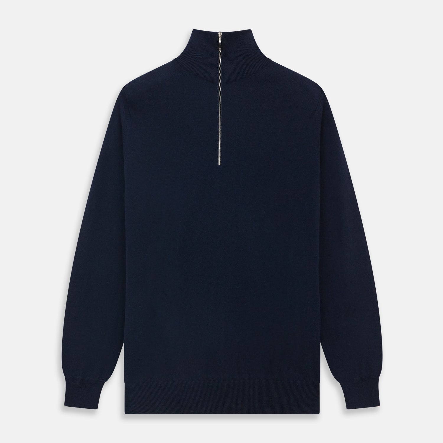 Navy Half-Zip Cashmere Jumper