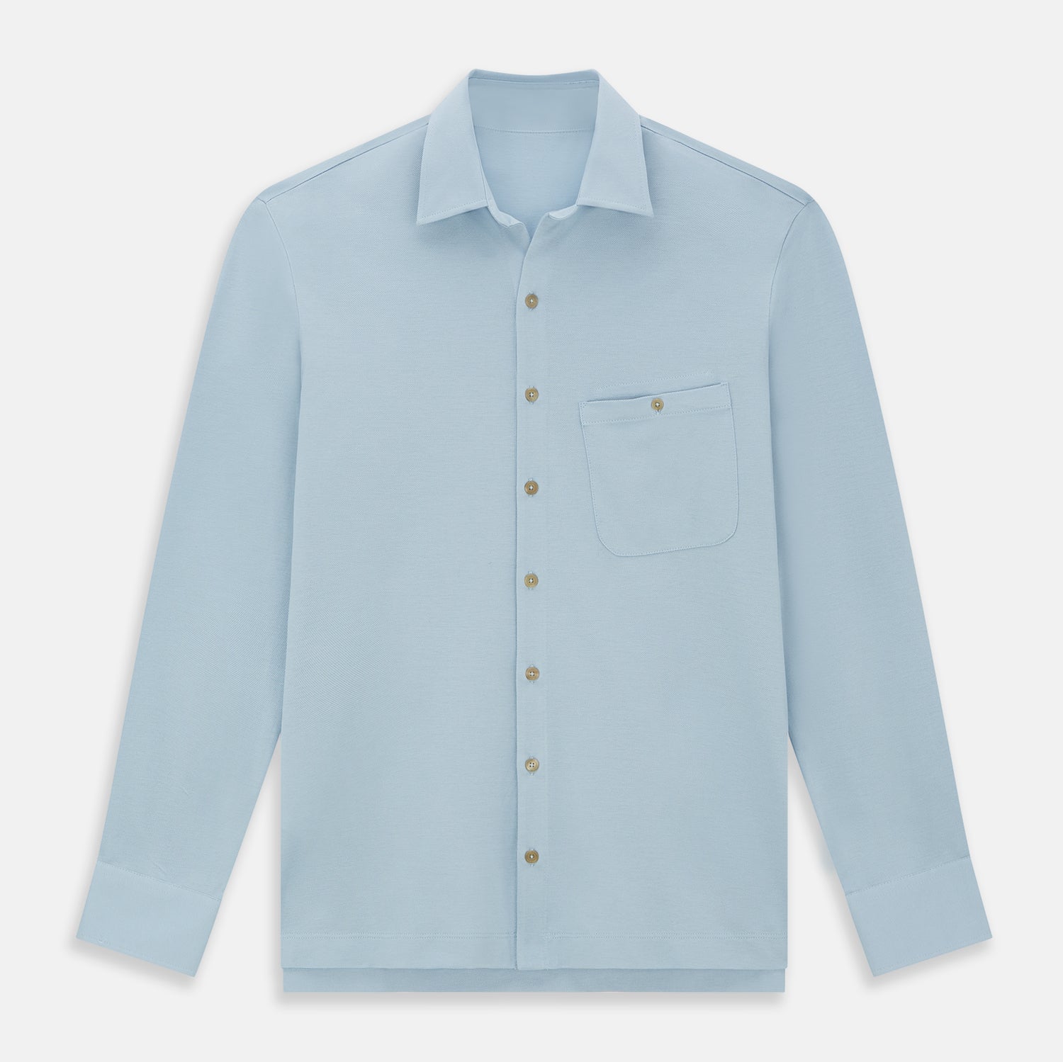 Pale Blue Pique Shirt
