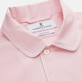 Pink Piped End On End Cotton Nightshirt
