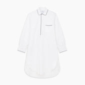 Piped Cotton Nightshirt