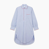 Piped End On End Cotton Nightshirt