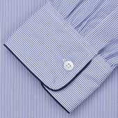 Fine Bengal Stripe Piped Cotton Nightshirt