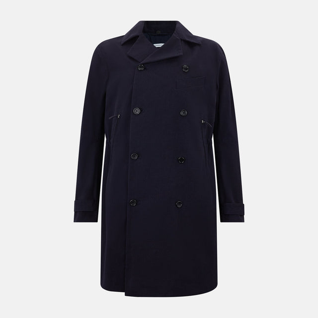 Navy Long Albert Trench Coat