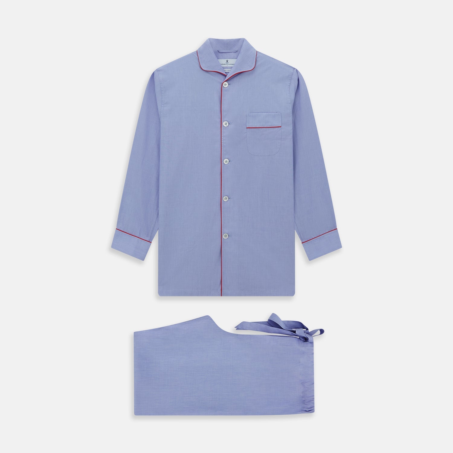 Piped End On End Cotton Pyjama Set