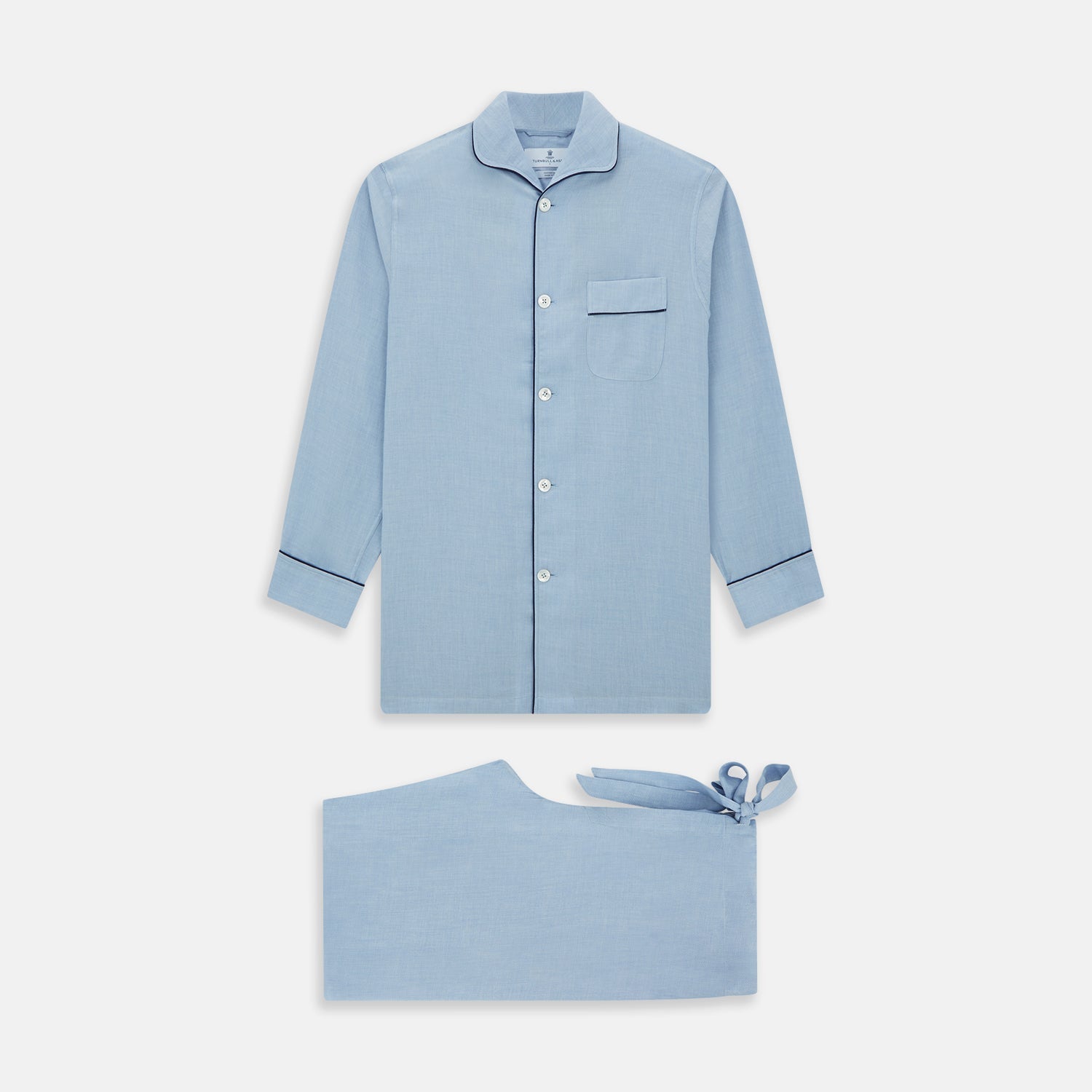 Piped Cotton Cashmere Pyjama Set