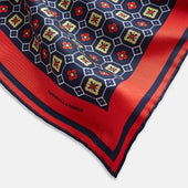 Floral Tile Silk Pocket Square