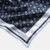 Floral Tile Silk Pocket Square