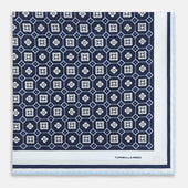 Floral Tile Silk Pocket Square