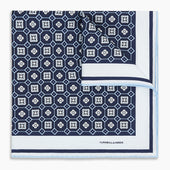 Floral Tile Silk Pocket Square