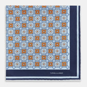 Floral Tile Silk Pocket Square