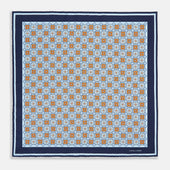 Floral Tile Silk Pocket Square