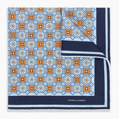 Floral Tile Silk Pocket Square