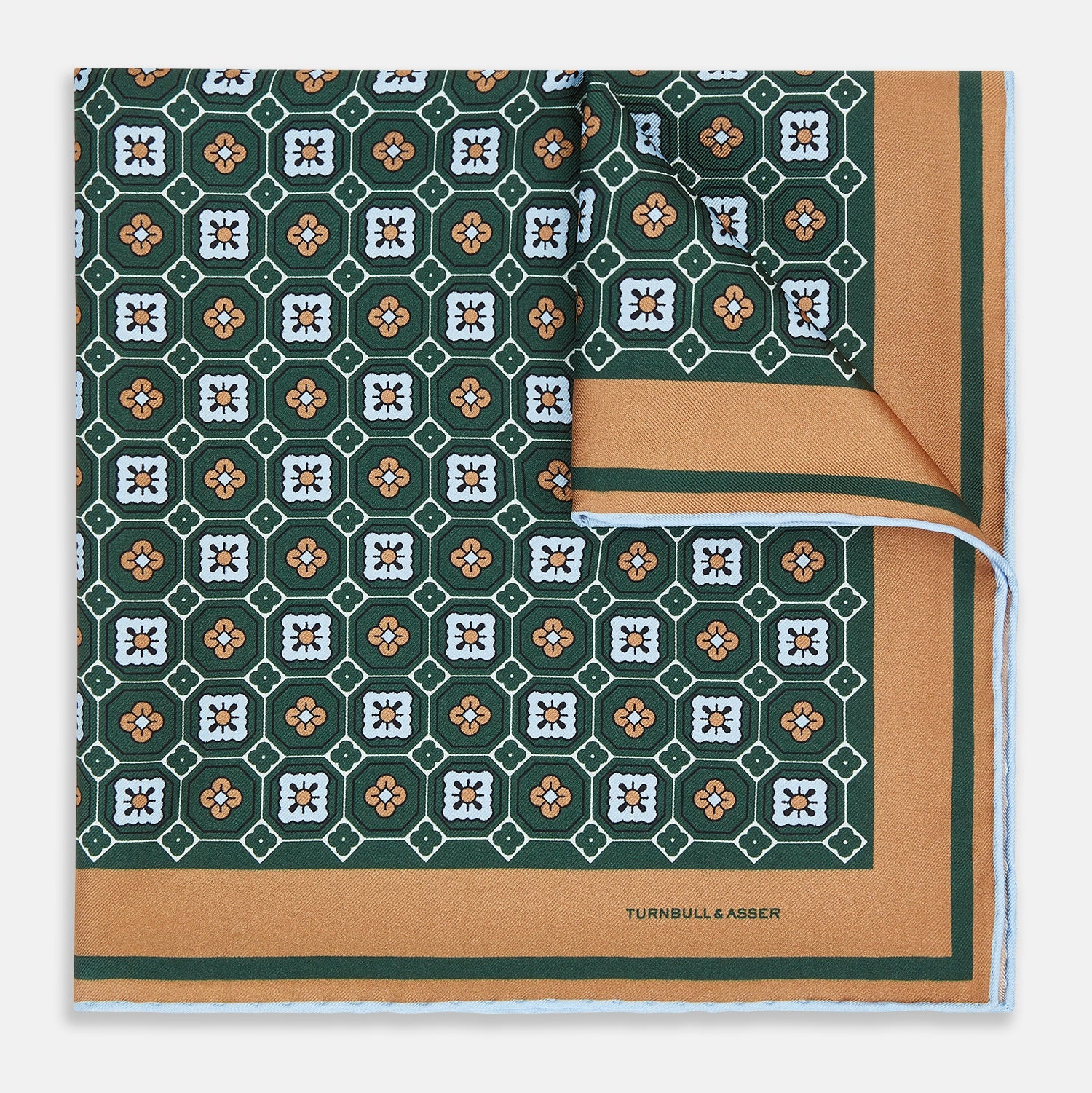 Floral Tile Silk Pocket Square