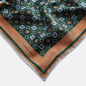 Floral Tile Silk Pocket Square