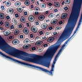 Light Floral Tile Silk Pocket Square