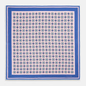 Light Floral Tile Silk Pocket Square