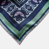 Oxford Dots And Paisley Silk Pocket Square