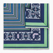 Oxford Dots And Paisley Silk Pocket Square