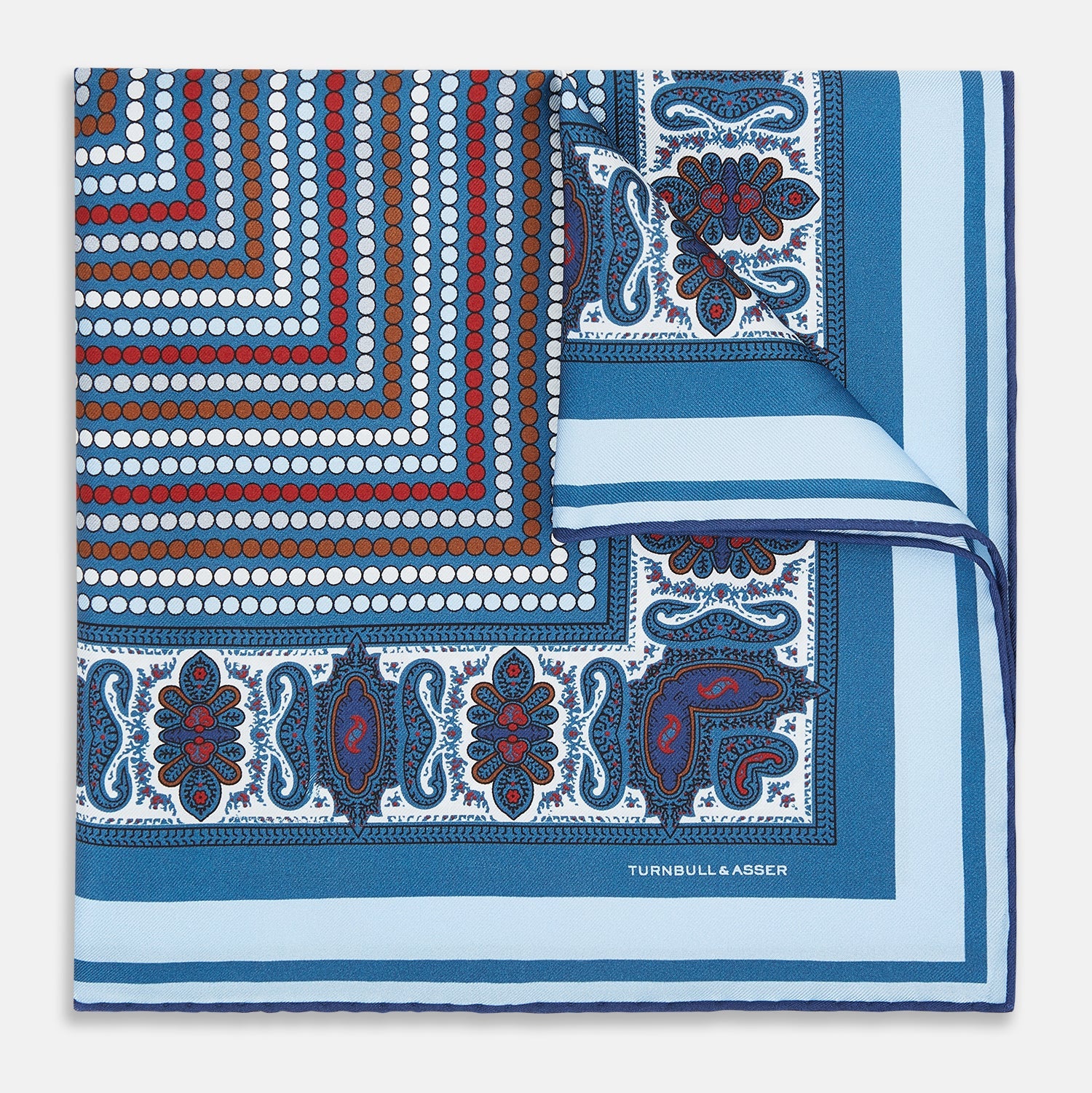 Bonnet Dots And Paisley Silk Pocket Square