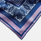 Azzurro Dots And Paisley Silk Pocket Square